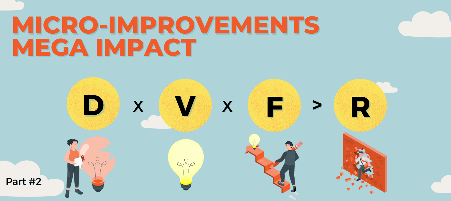 Micro Improvements, Mega Impact Part-2: Formula for change indicates Micro-Improvements
